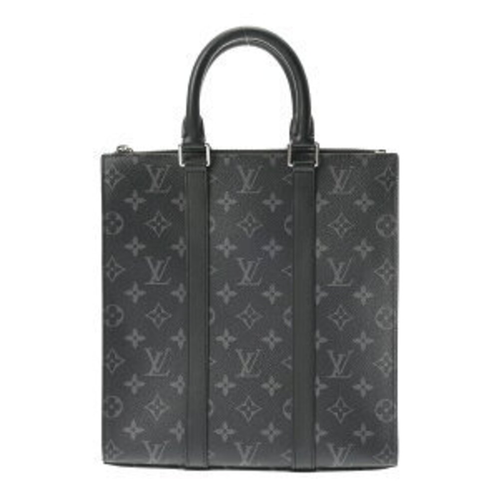 Louis Vuitton Monogram Eclipse Black Sac Plat Crossbody Bag Black Tote